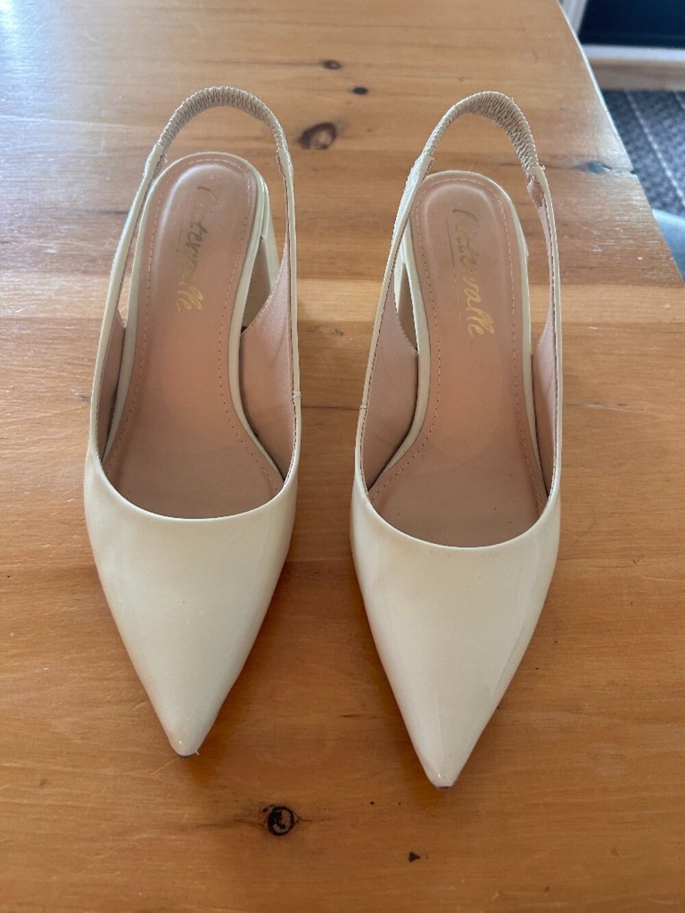 Intervalle - Block heel - Cream - 39